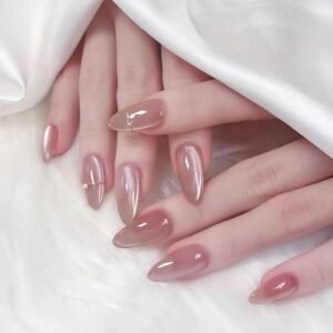 π
Glossy Nude Press-On Nails