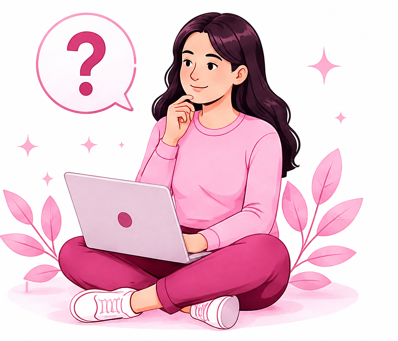 this image contain a girl in pink t shirt and pant carrying laptop in her hand