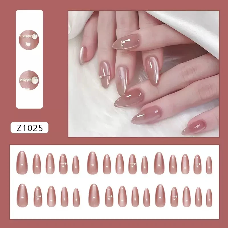 π
Glossy Nude Press-On Nails - Image 2